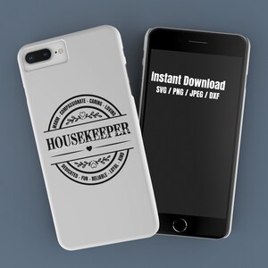 Ama de llaves SVG / Limpiador de casas SVG / Personal de limpieza SVG / Equipo de limpieza SVG / Regalo de ama de llaves SVG PNG dxf y jpeg Archivos listos para imprimir imagen 6