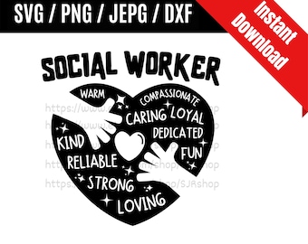 Socialarbetare svg / Socialt arbete svg / Sociala tjänster svg / Superkrafter svg / Tjänster presentidé SVG PNG dxf & jpeg Utskriftsklara filer