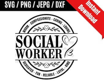 Socialarbetare svg / Socialt arbete svg / Sociala tjänster svg / Superkrafter svg / Tjänster presentidé SVG PNG dxf & jpeg Utskriftsklara filer