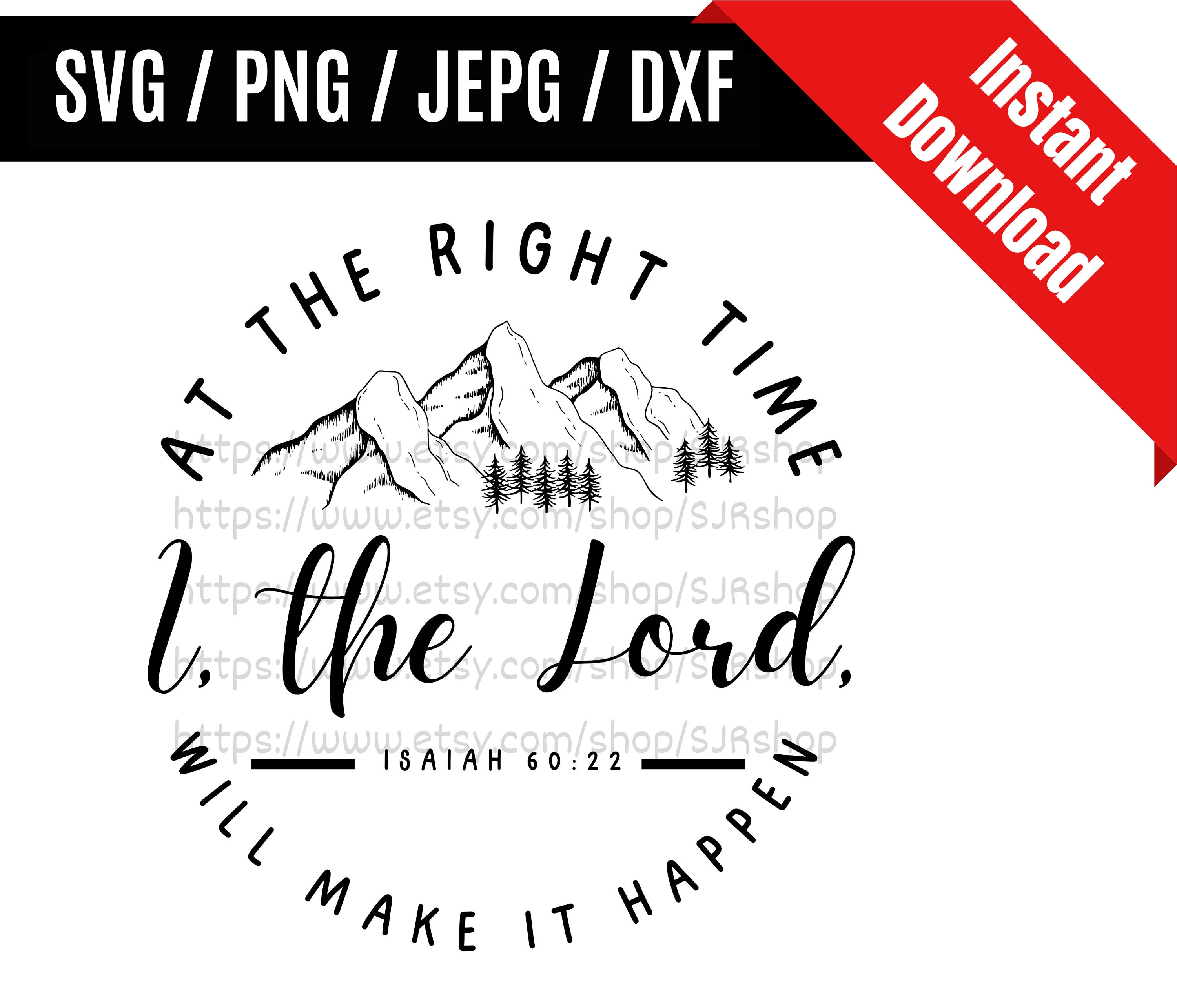 The Lord Will Make It Happen Svg / Isaiah 6022 / Christian Etsy