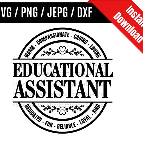 Educational Assistant Svg / Assistant Teacher Svg / Back to Etsy