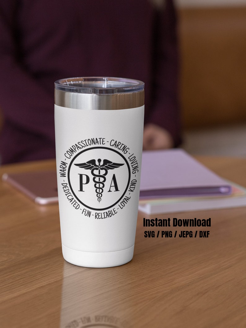 PA svg / Läkarassistent svg / Caduceus svg / Medicinsk symbol svg / Hälso- och sjukvård svg / Medicinsk gåva SVG PNG dxf & jpeg Utskriftsklara filer bild 4