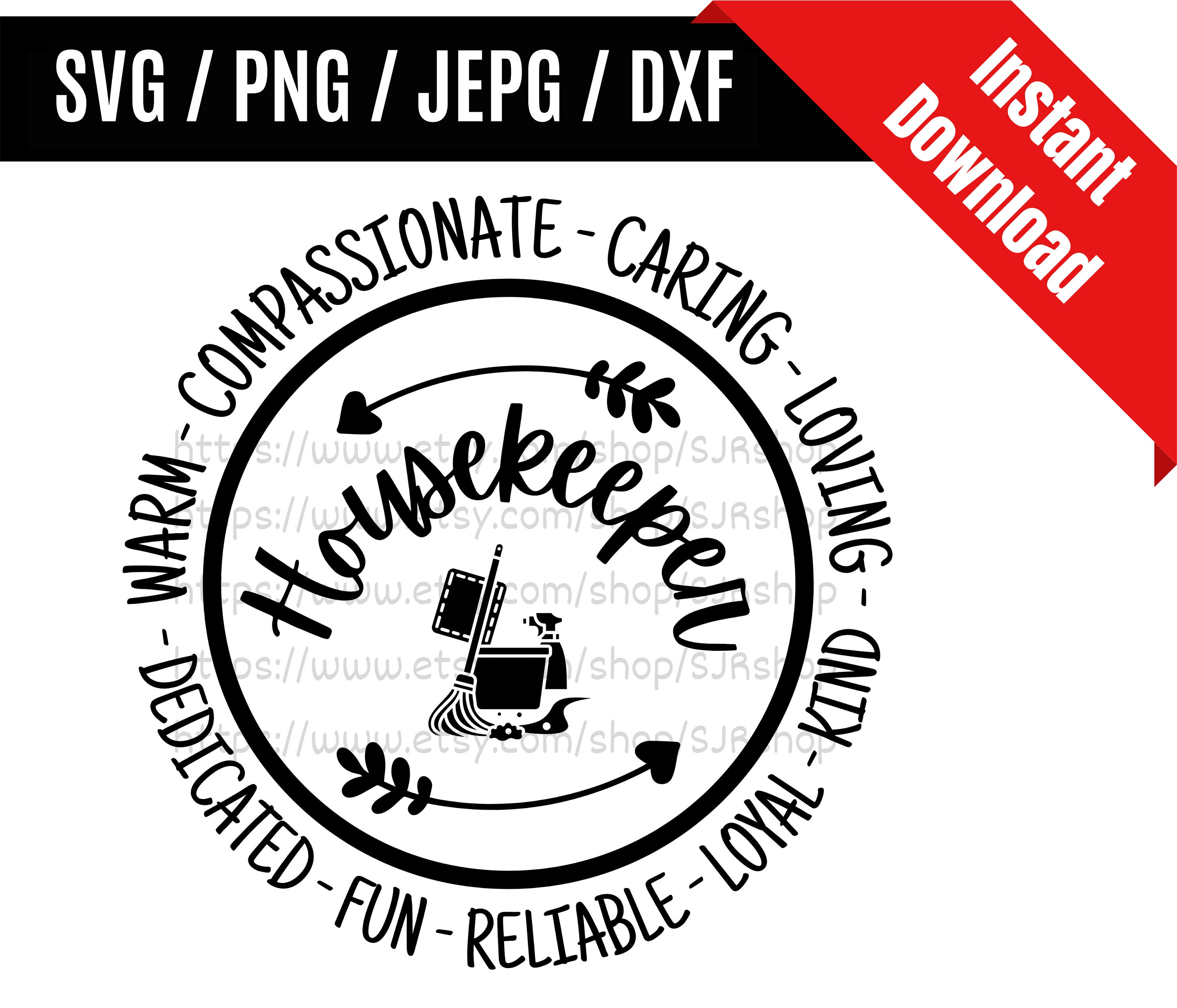 Housekeeper Svg / House Cleaner Svg / Cleaning Staff Svg / Etsy UK