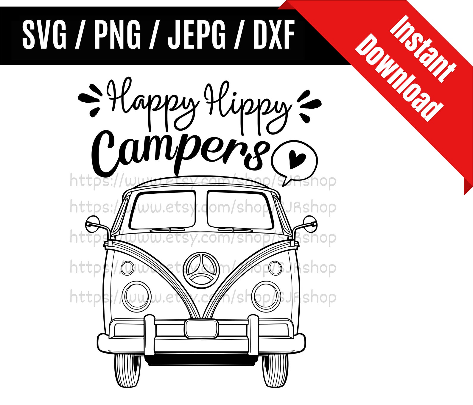Download Happy Hippy Campers svg / Camper Van svg / Camping svg ...