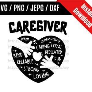 Caregiver svg / Caregiver Life svg / Care Giver svg / Healthcare svg / Care Giver Appreciation Gift SVG PNG dxf & jpeg Print Ready Files