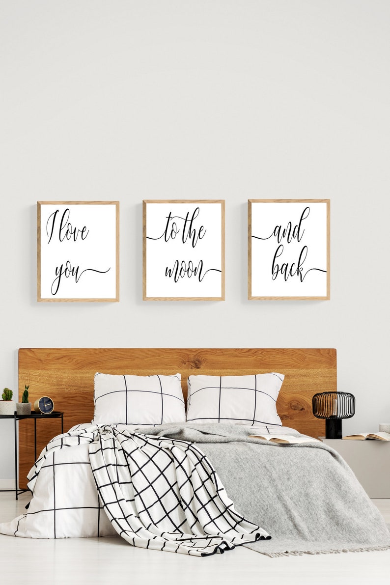 Set of 3 Prints Printable Wall Art Bedroom Wall Decor Over - Etsy