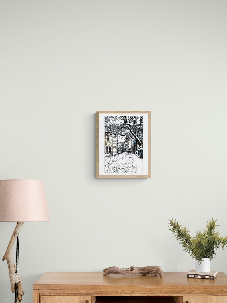 Snowy City Printable Wall Art Entryway Wall Decor Digital ...