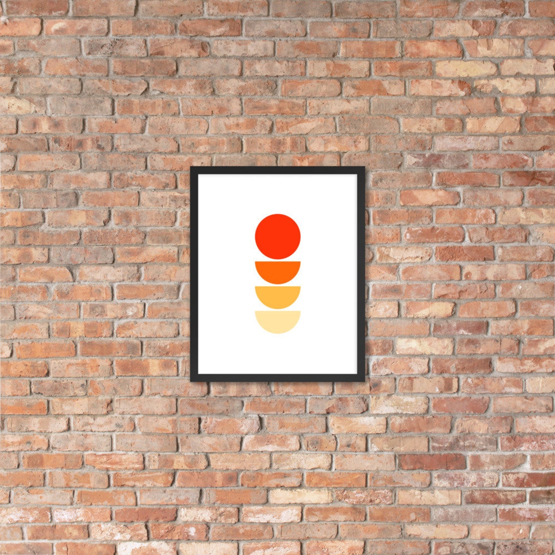 Wall Decor. Orange Geometric Wall Art. Housewarming Gift Etsy