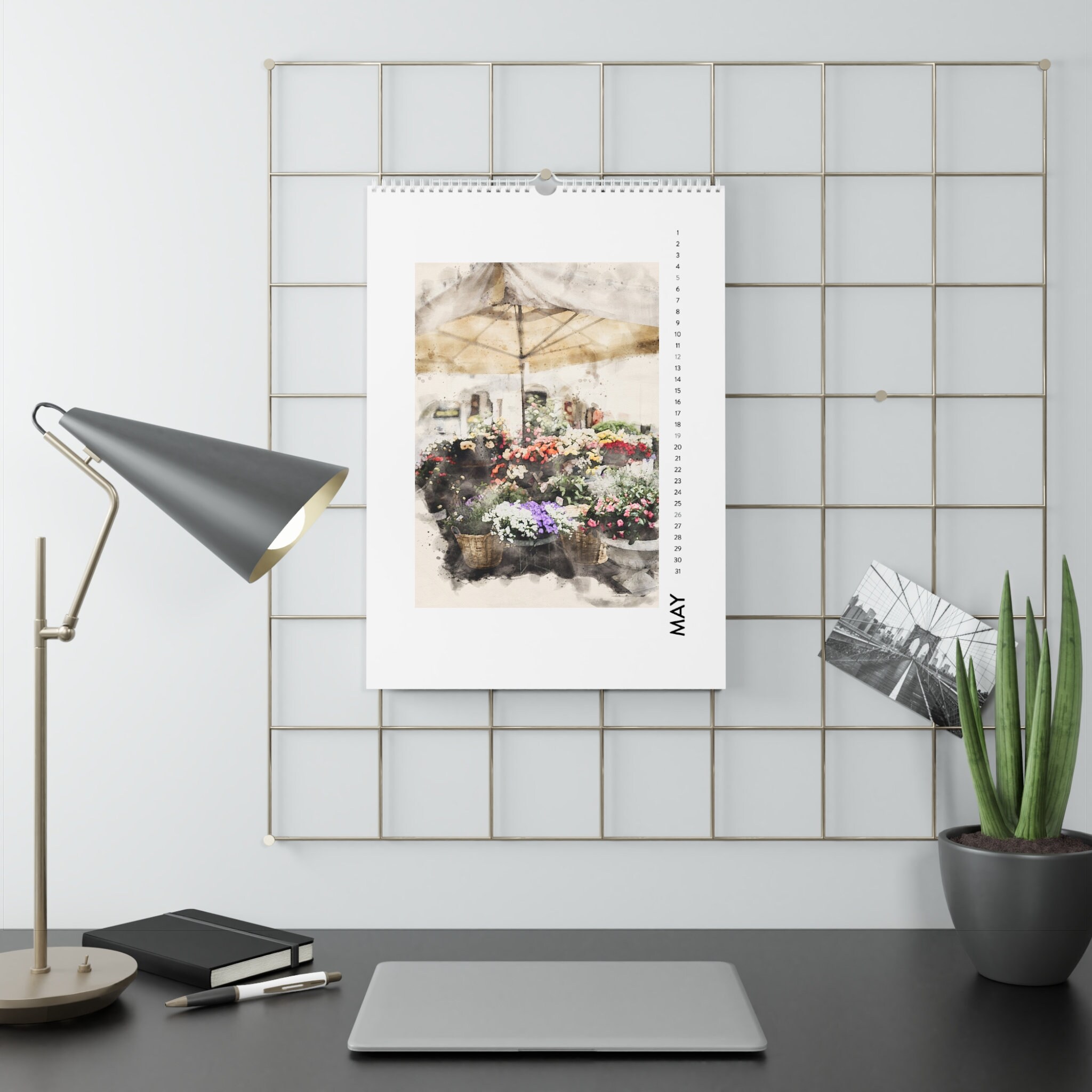 A3 Illustrated Wall Calendar 2024. Watercolor Art Calendar. Eco ...