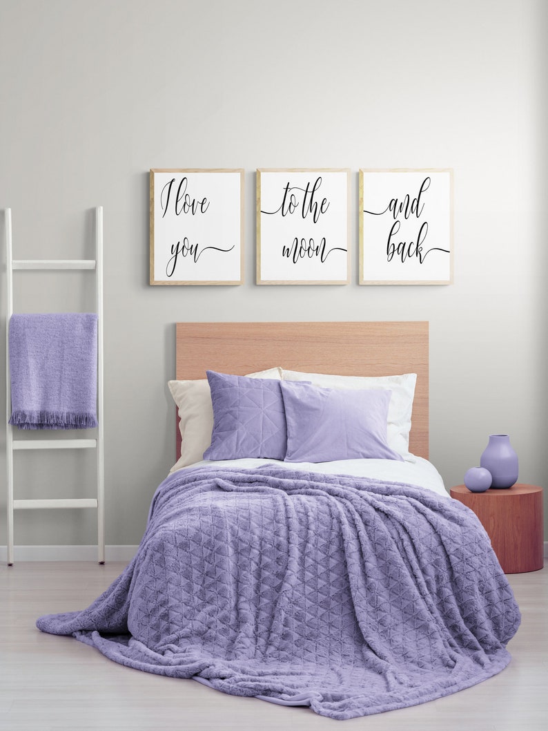 Love Quote Living Room Over the Couch Wall Decor. Set of 3 Etsy