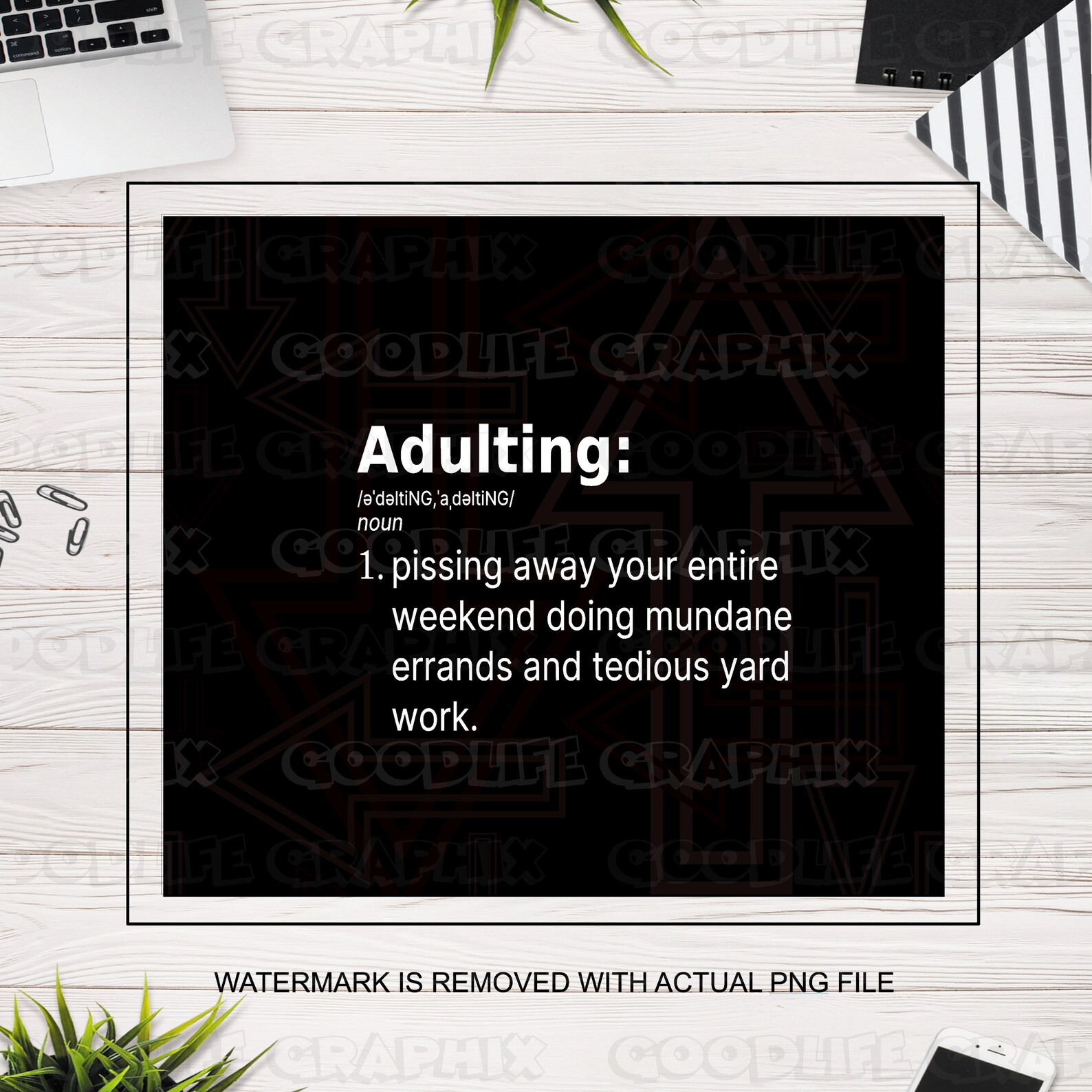 20 oz Skinny Tumbler Definition Tumbler Sublimation Adulting Etsy