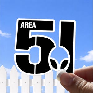 Area 51 Alien Sticker: Streng geheim UFO Sci-Fi Laptop Aufkleber
