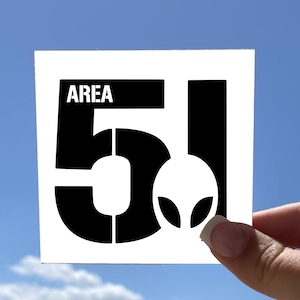 Alien Obsessed Stickers, Area 51 Wall Sticker, Alien UFO Gift, Outdoor Sticker, Large Window Sticker, Extraterrestrial, Sci-Fi