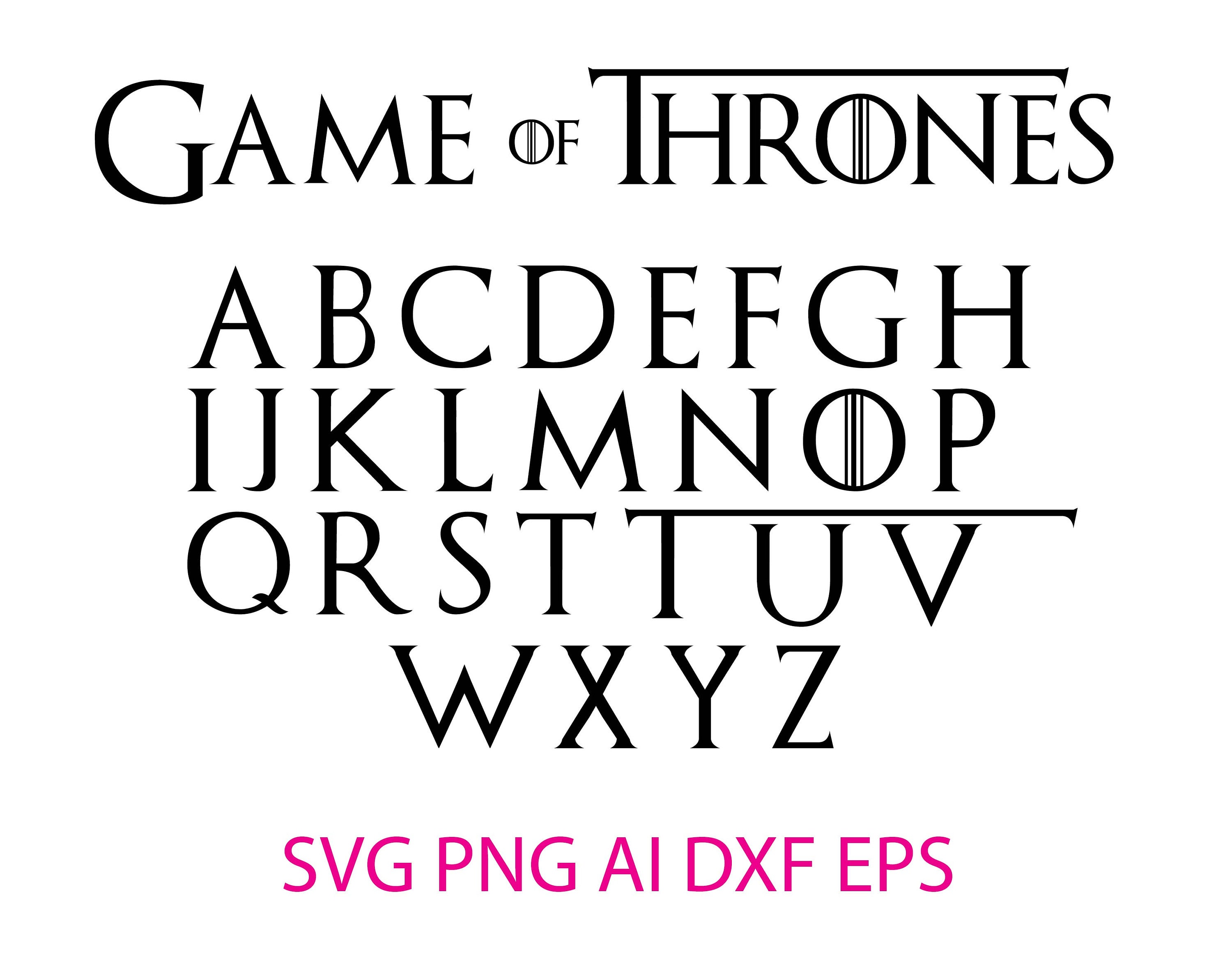 words in game of thrones font words in game of thrones font