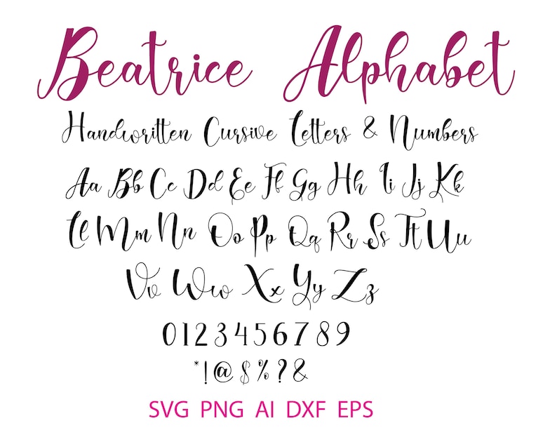 Cursive Calligraphy Free Font SVG