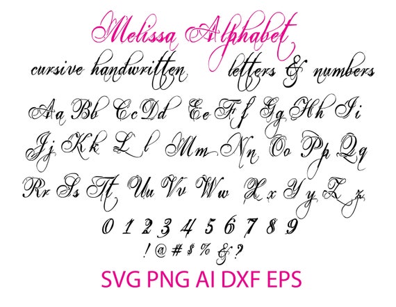 Handwritten Font Svg Handwritten Font Download Cursive Etsy