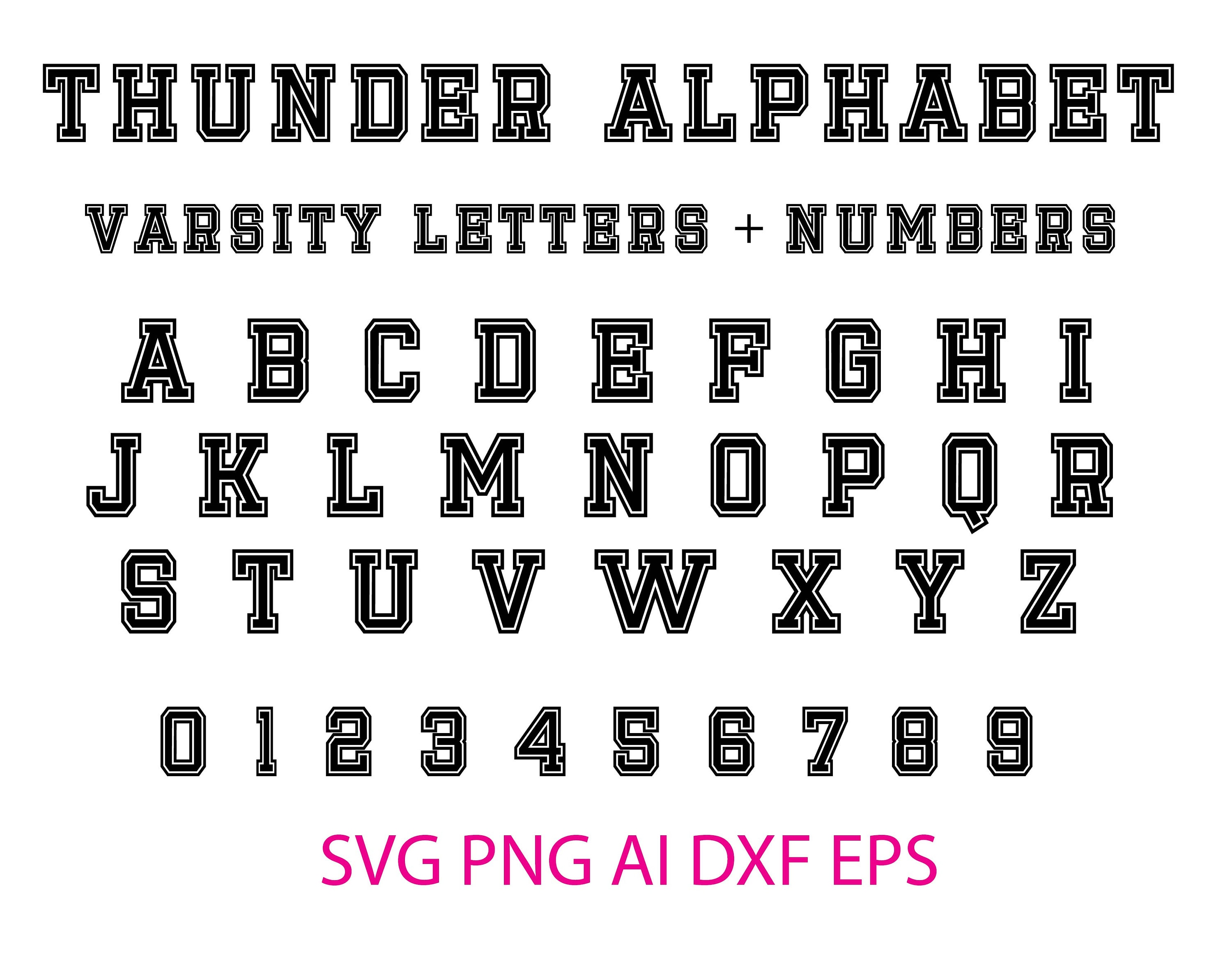 Varsity Font SVG College Font Svg Varsity Alphabet Svg Svg Cut Files ...