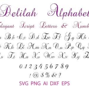 Elegant font svg, Wedding font, Cursive font svg, Elegant alphabet letters, Script font Svg for Cricut, Calligraphy font, Decorative font