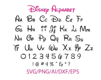 disney alphabet etsy