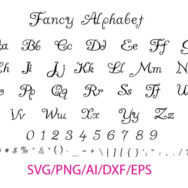 Fancy Cursive - Etsy