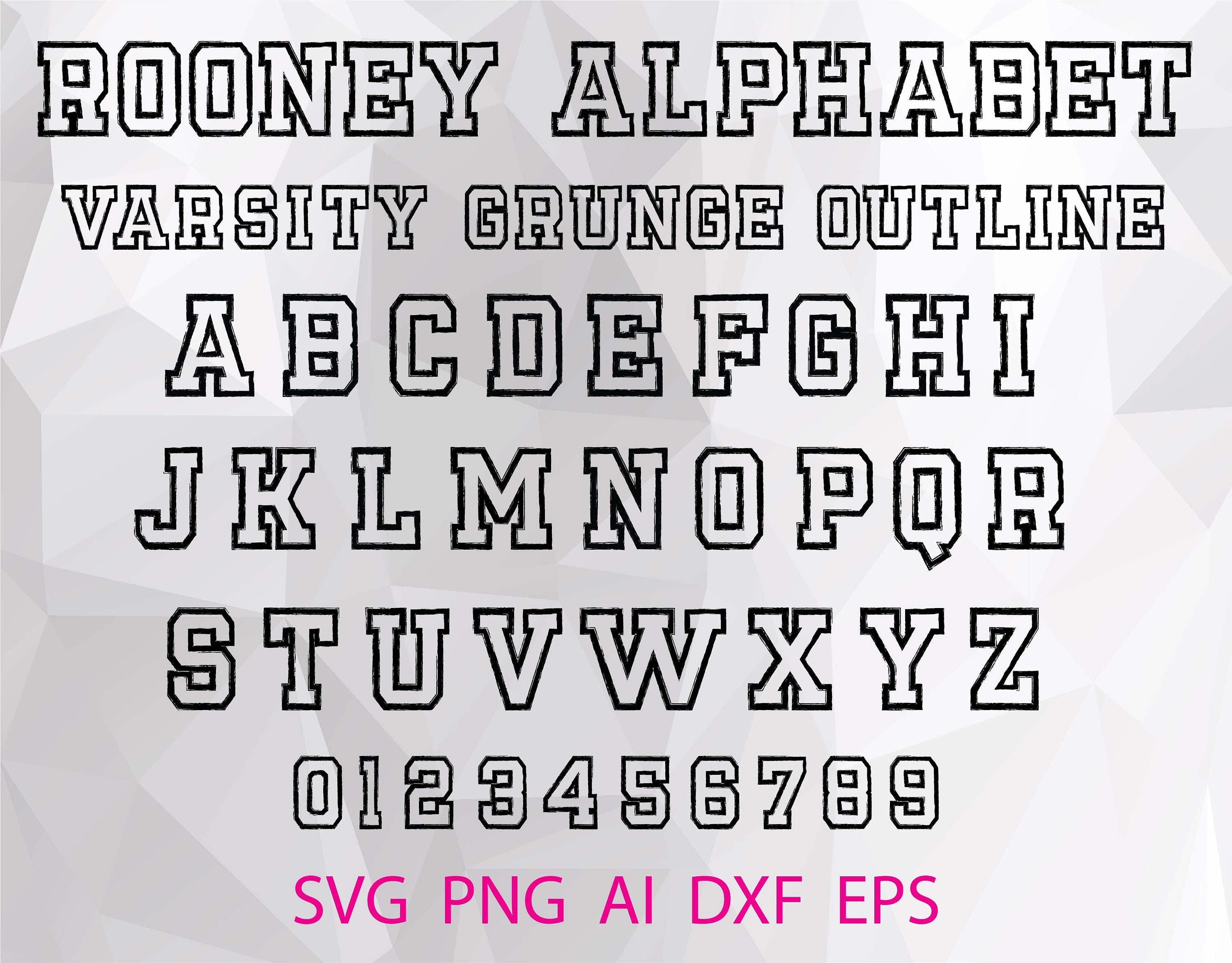 Varsity Font SVG