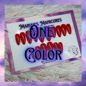 One Color Press On Nails