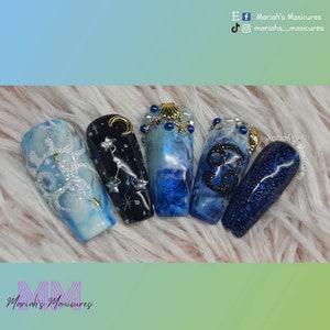 Zodiac Cancer press on nails