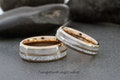 Match His and Hers Meteorite Mother of Pearl Rose Gold Tungsten Wedding Ring Wedding Set Hawaiian Jewelry Set Anniversary Tungsten Wedding