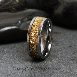 Mens Citrine Yellow Glass Wedding Silver Gray Tungsten Carbide Ring 4 6 8mm Women Mens Ring Band Yellow Gold Anniversary Band Anniversary