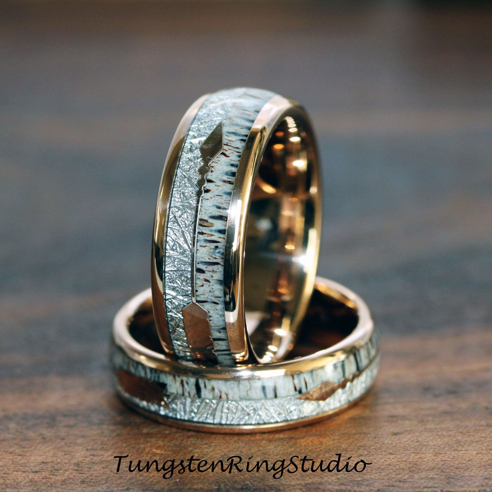 White gold shop antler ring