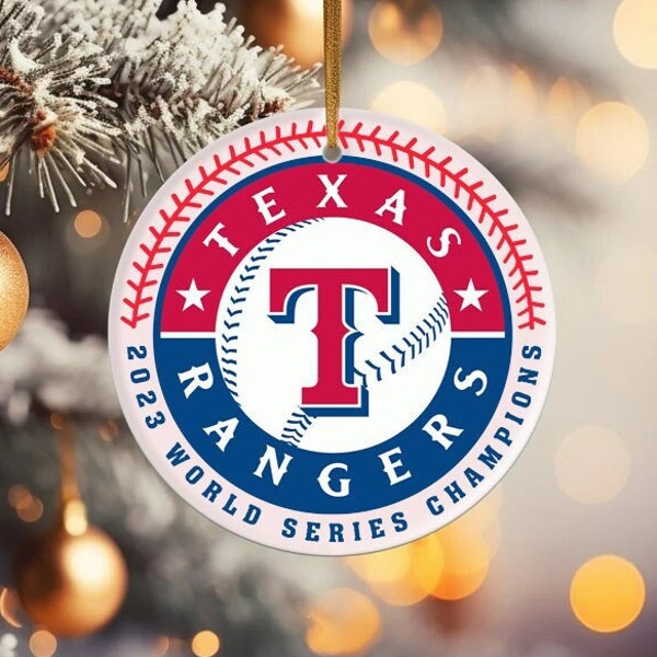 Texas Rangers World Series Christmas Ornament Etsy