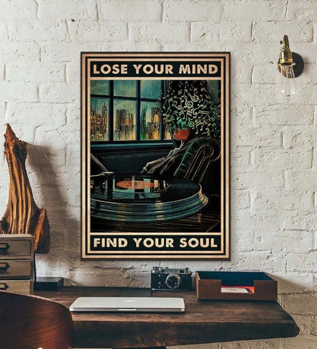 Lose Your Mind Find Your Soul Vintage Music Poster, Pot Head