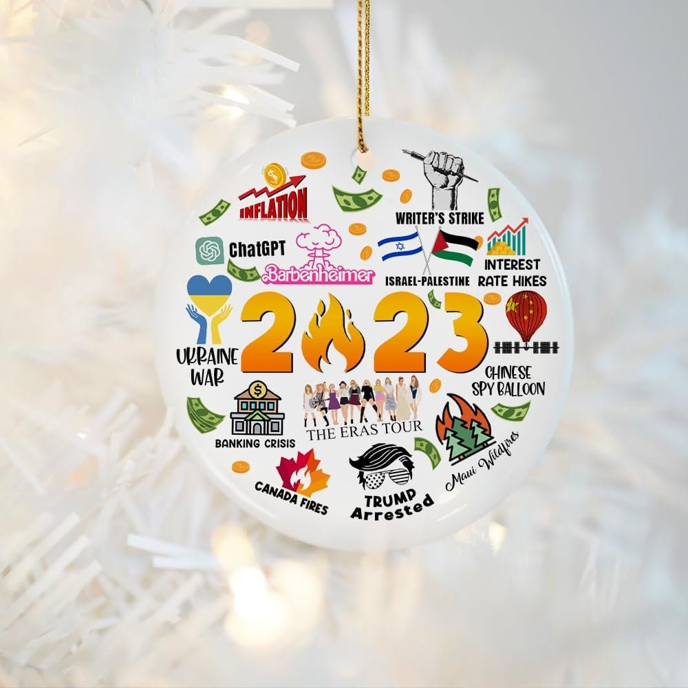 2023 Christmas Ornaments, 2023 Year in Review Christmas Ornaments sold by Veda Ashen SKU
