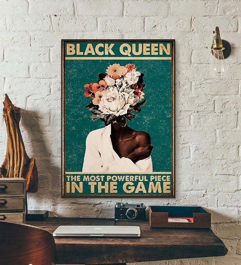 Black Queen Most Powerful Chess Piece African American Canvas - TeeHex