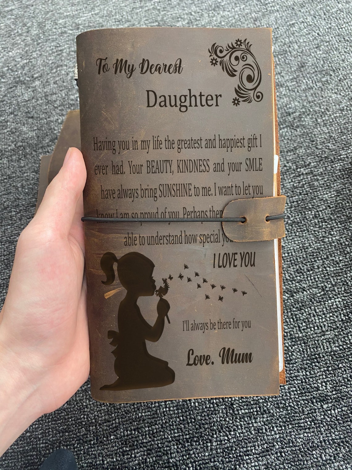 To My Beautiful Daughter Journal Personalized Journal Gift Etsy