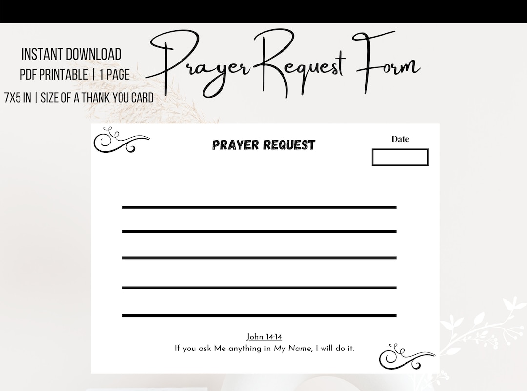 prayer cards, prayer request, prayer box, prayer journal, etsy