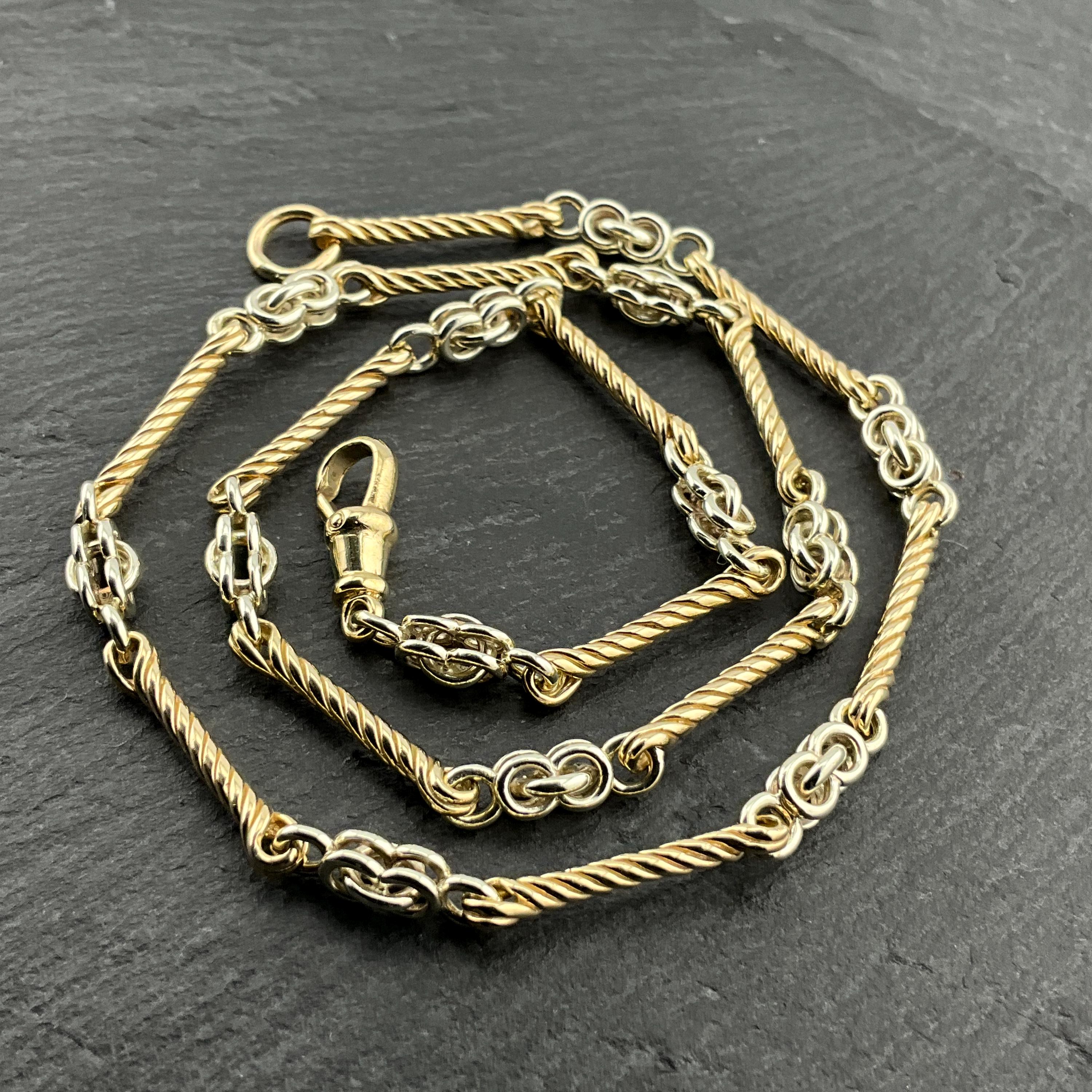 ヴィンテージ 9カラット ゴールド パネルチェーンネックレス - Etsy 日本