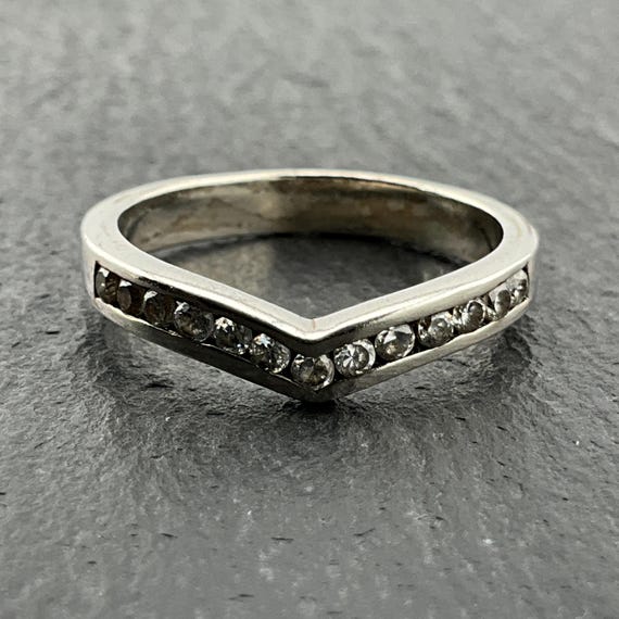 Cubic zirconia wishbone rings best sale