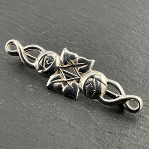 Vintage Sterling Silver Celtic Rose Brooch