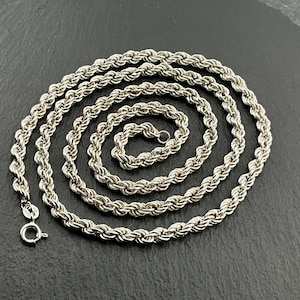Vintage Sterling Silver Fancy Link Long Necklace