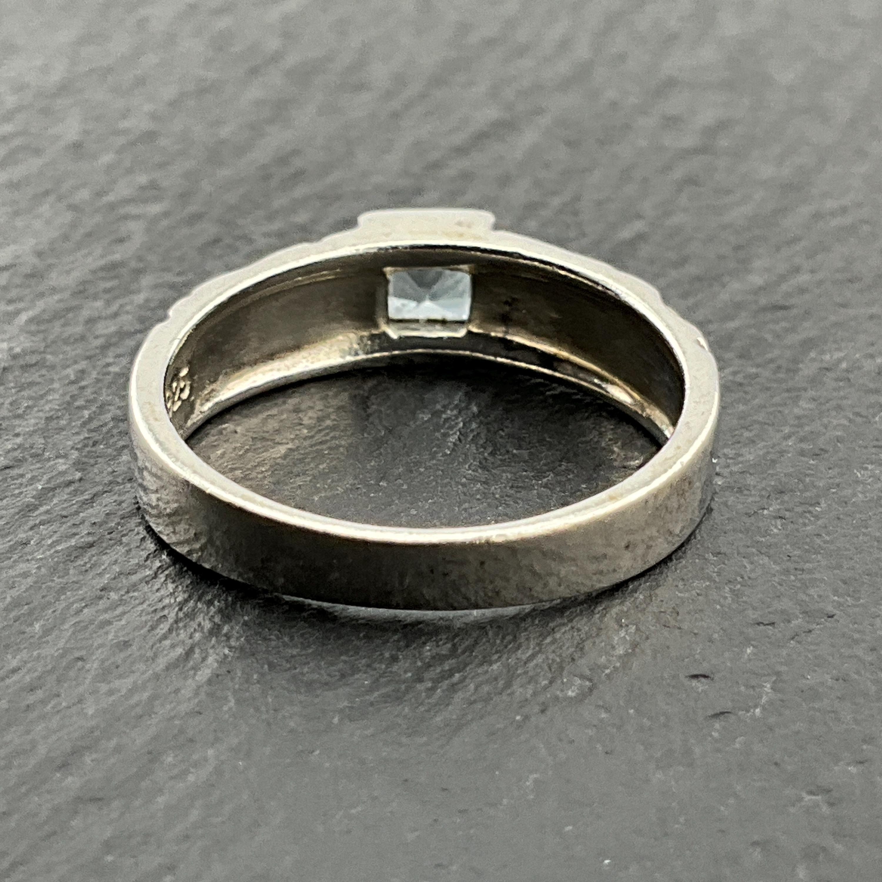 Bague Cocktail Vintage En Argent Sterling 925 - Topaze Fumée, Taille 8, Britannique