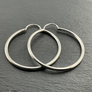 Vintage Sterling Silber Hoop Ohrringe