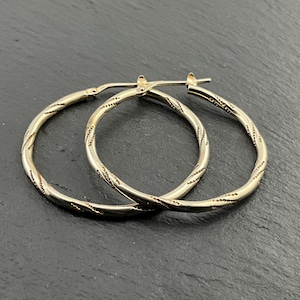 Vintage Sterling Silber Hoop Ohrringe