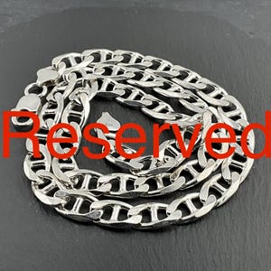 Reserved - Do Not Buy Vintage Curb Heavy Sterling Silver Fancy Anchor Mariner Link Necklace