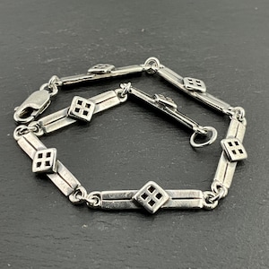 Vintage Fancy Sterling Silver Chain Link Bracelet