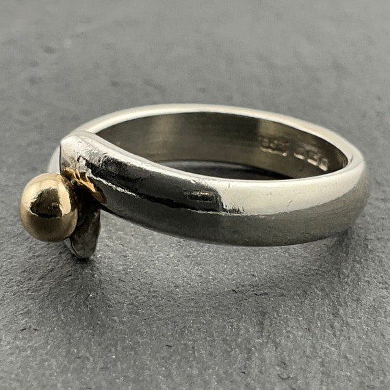 Vintage Sterling Silver Statement Ring, UK Size L… - image 3