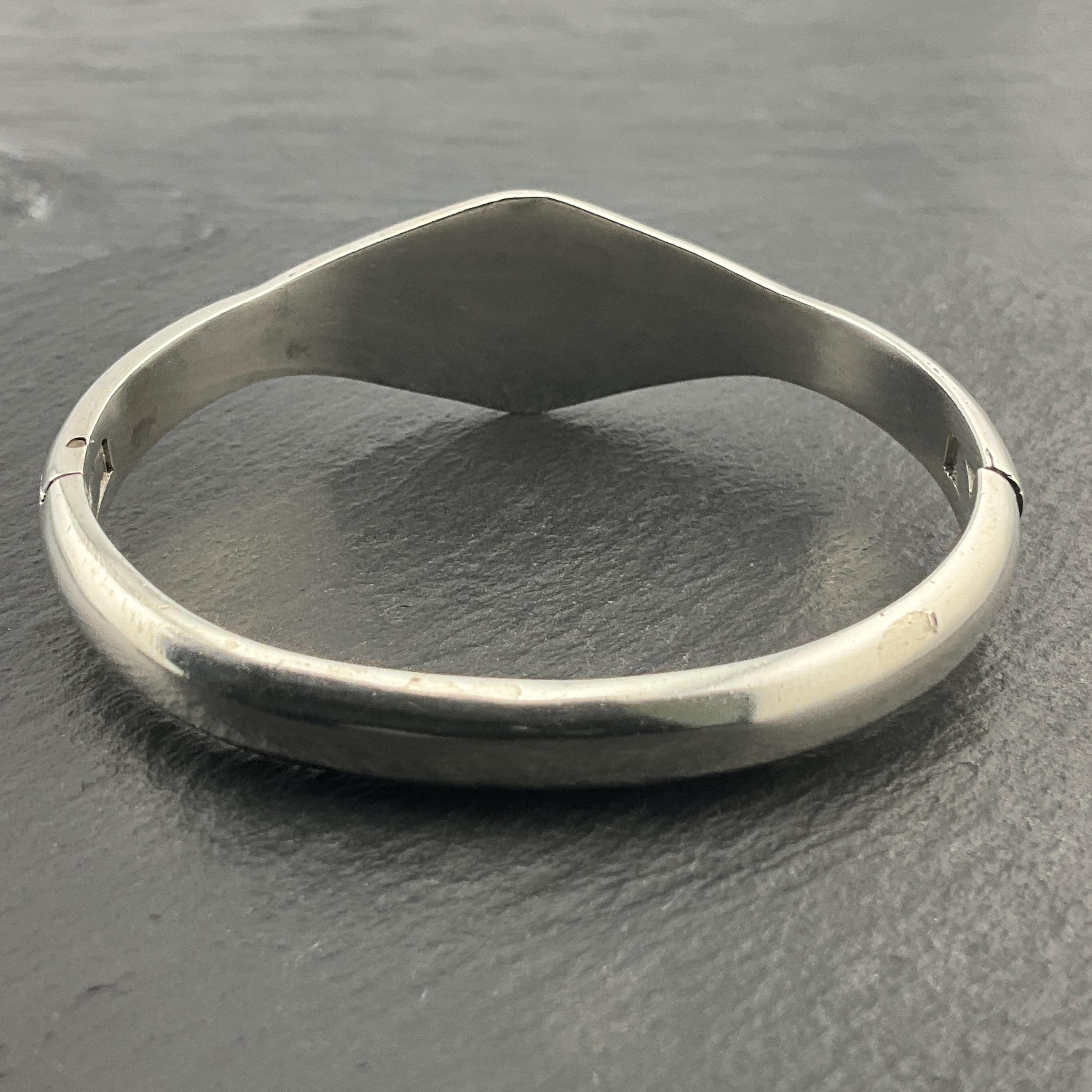 ヴィンテージ ヘビー スターリング シルバー ターコイズ ヒンジ