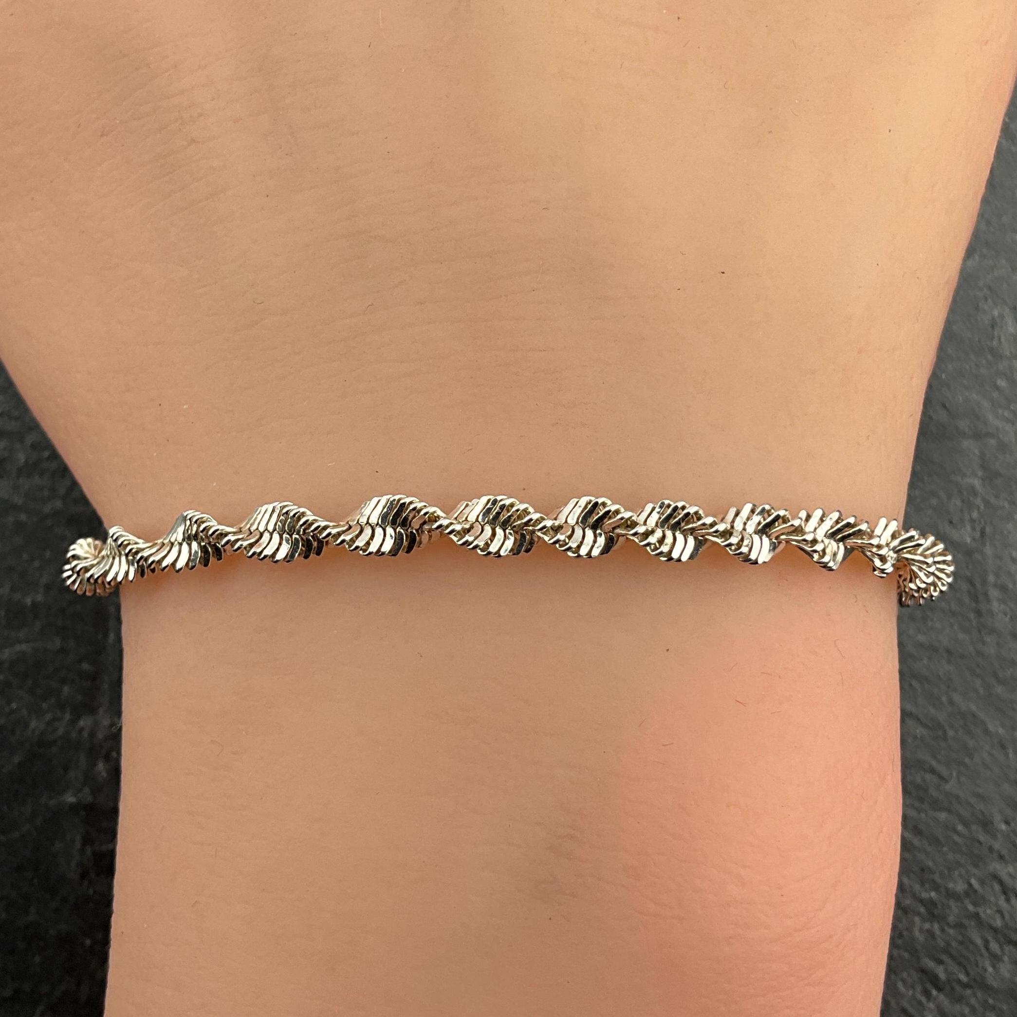 アクセサリー vintage silver925 twist chain bracelet Vintage Sterling Silver Twisted Rope Chain Bracelet - Etsy Canada