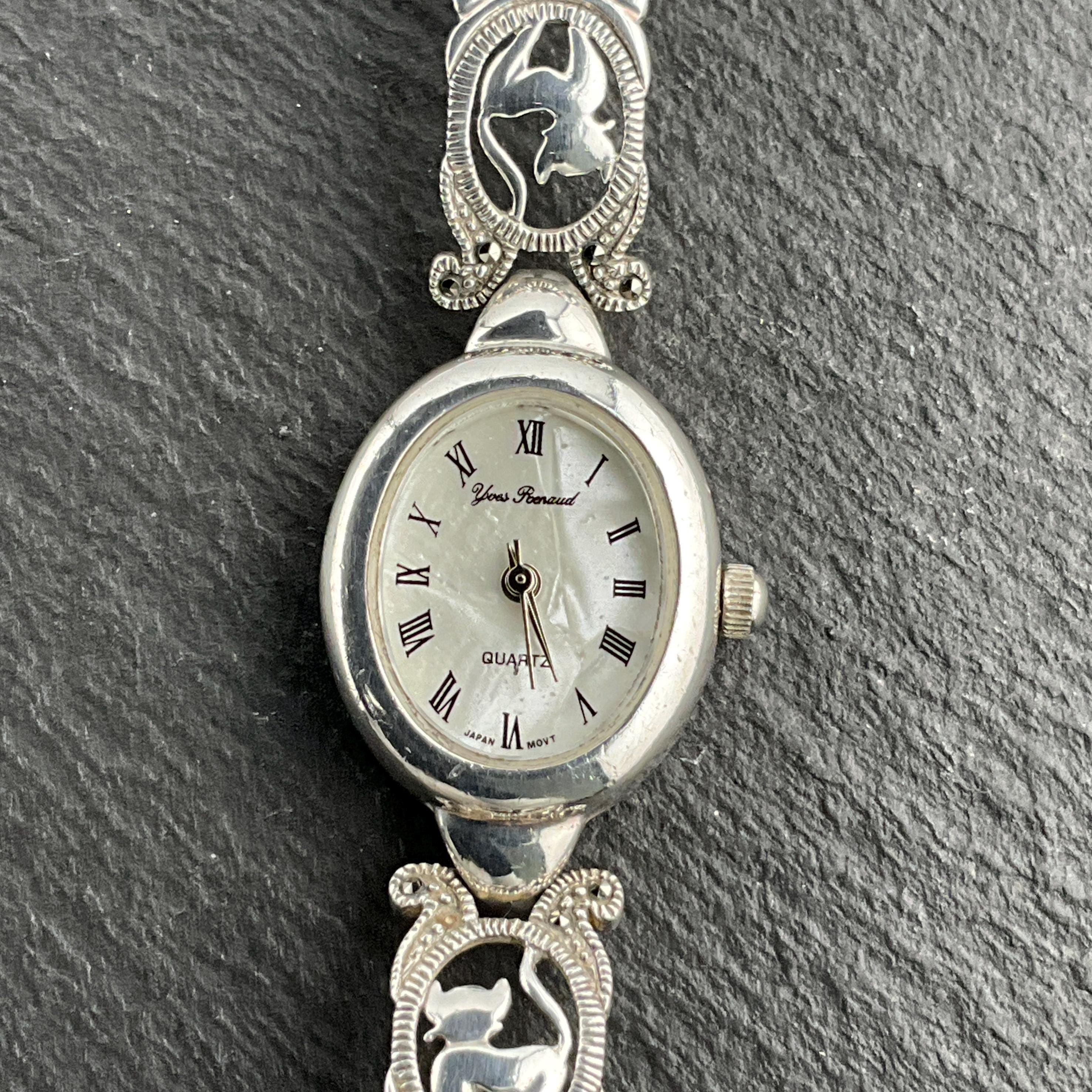 Vintage Solid Sterling Silver Quartz Wrist Watch - Etsy