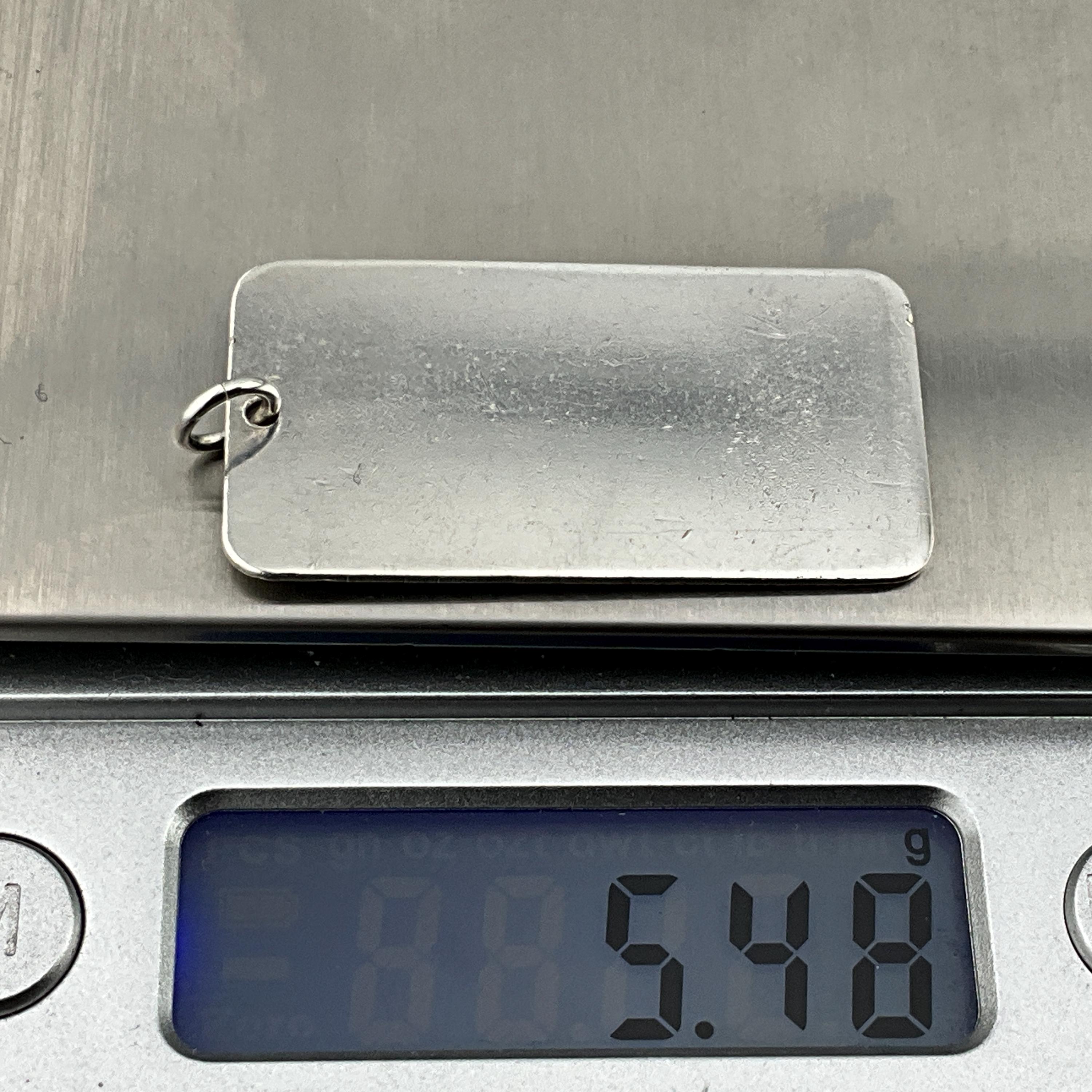 ヴィンテージ スターリングシルバー インゴット ペンダントネックレス